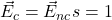 \vec{E}_{c}=\vec{E}_{nc}&s=1